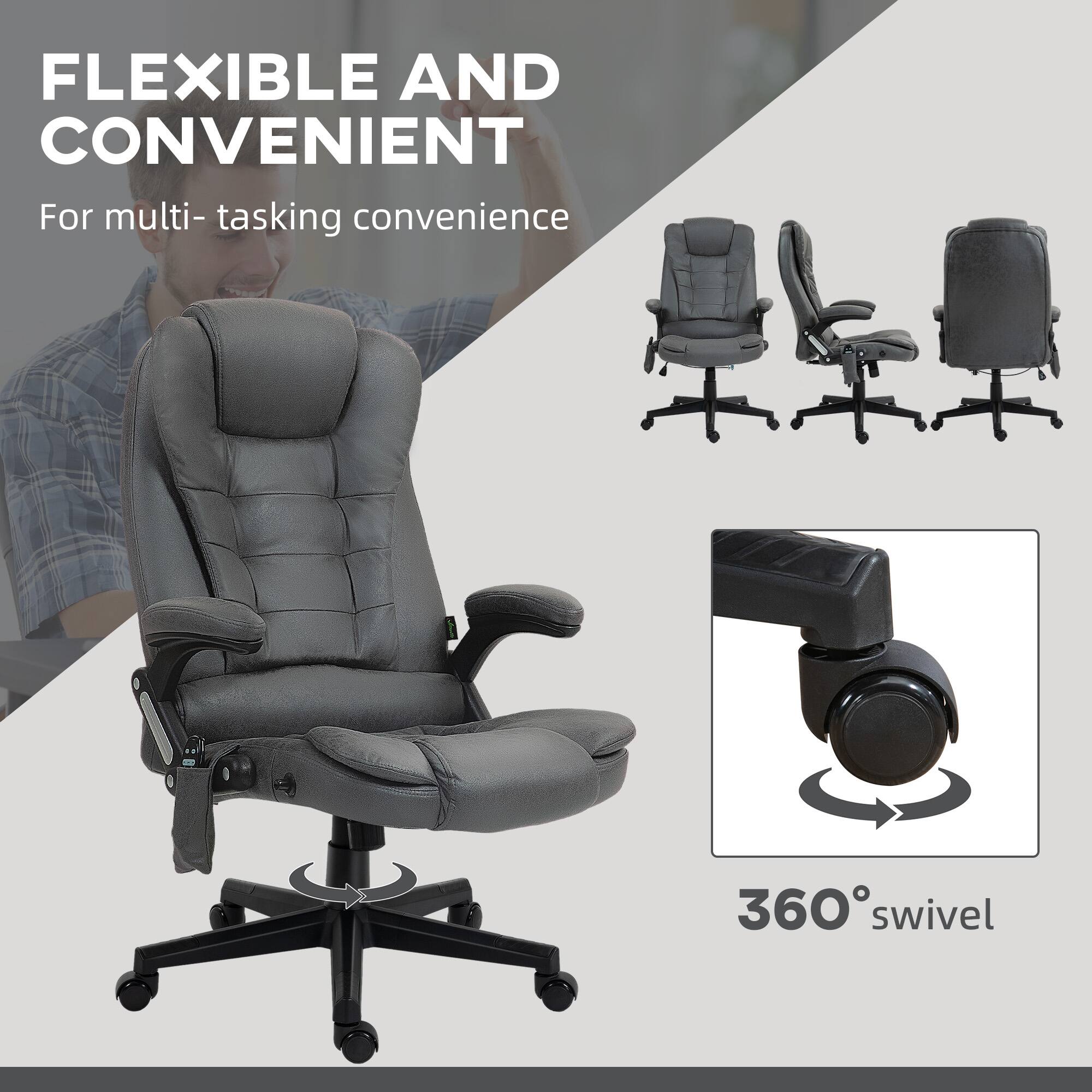 FLEXIBLE AND CONVENIENT
For multi-tasking convenience
360° swivel