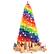 Front. Costway - 7FT Artificial Hinged Colorful Rainbow Full Fir Christmas Tree with 1213 Tips - Multicolor.