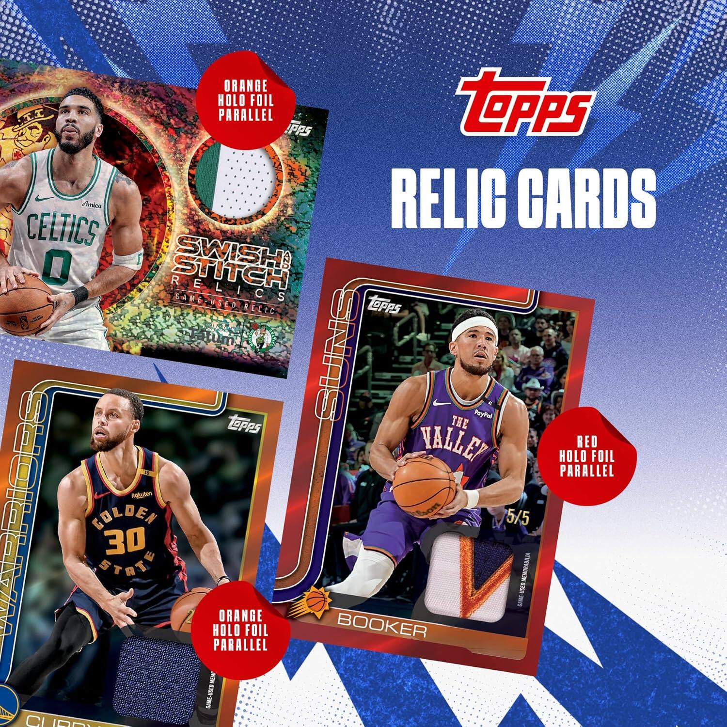 ORANGE HOLO FOIL PARALLEL TOPPS RELIC CARDS

- SWISH & STITCH RELICS
- CELTICS
- AMIA
- GAPE-PSEDRILIC
- RELEC
- OPPS
- TOPPS
- SUNS
- THE
- PAYPAL
- VALLE
- RED HOLO FOIL PARALLEL
- AGUTN
- SHOISA
- FULDEN
- STATE
- 30
- HOLO
- ORANGE FOIL
- BOOKER
- 5/5
- I
- BI
- REMORABILMA
- PARALLEL
- E
- CUDA