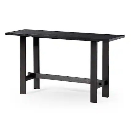 Front. Maven Lane - Maven Lane Hera Modern Wooden Console Table in Weathered Black Finish - Weathered Black.