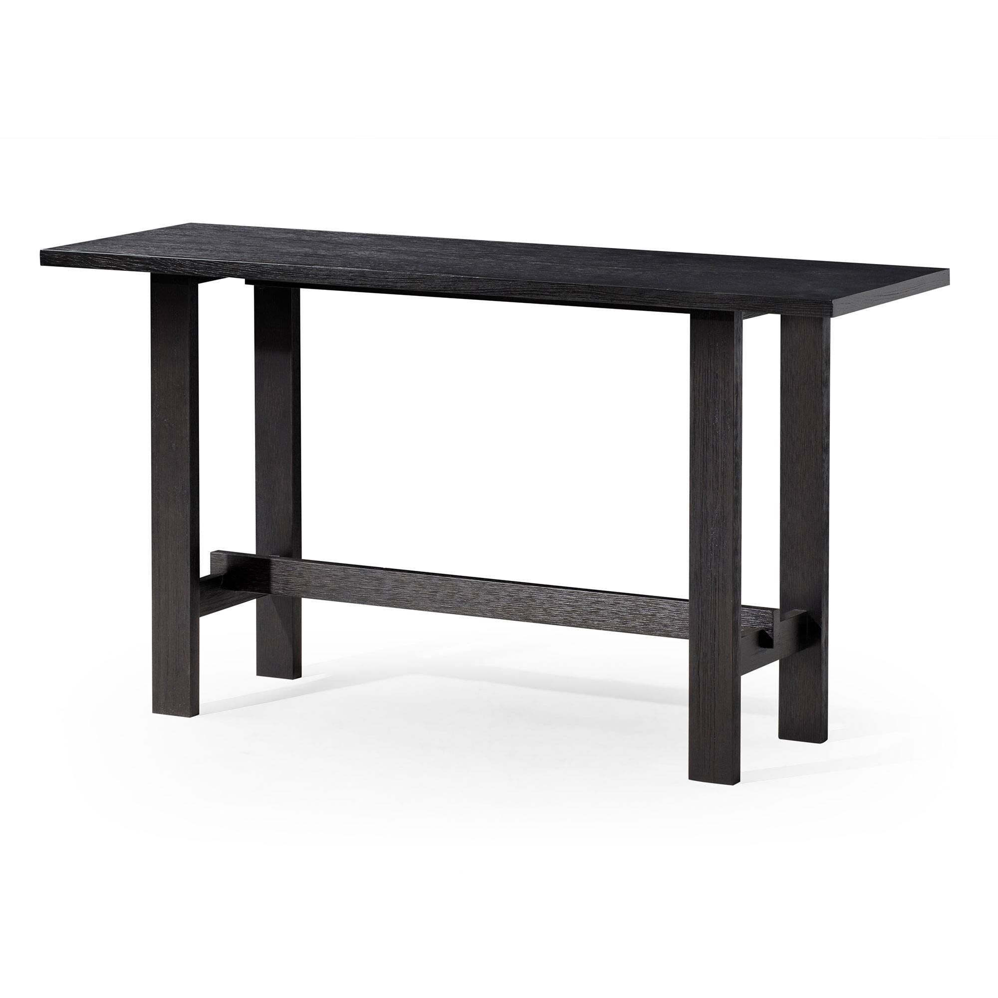 Front. Maven Lane - Maven Lane Hera Modern Wooden Console Table in Weathered Black Finish - Weathered Black.