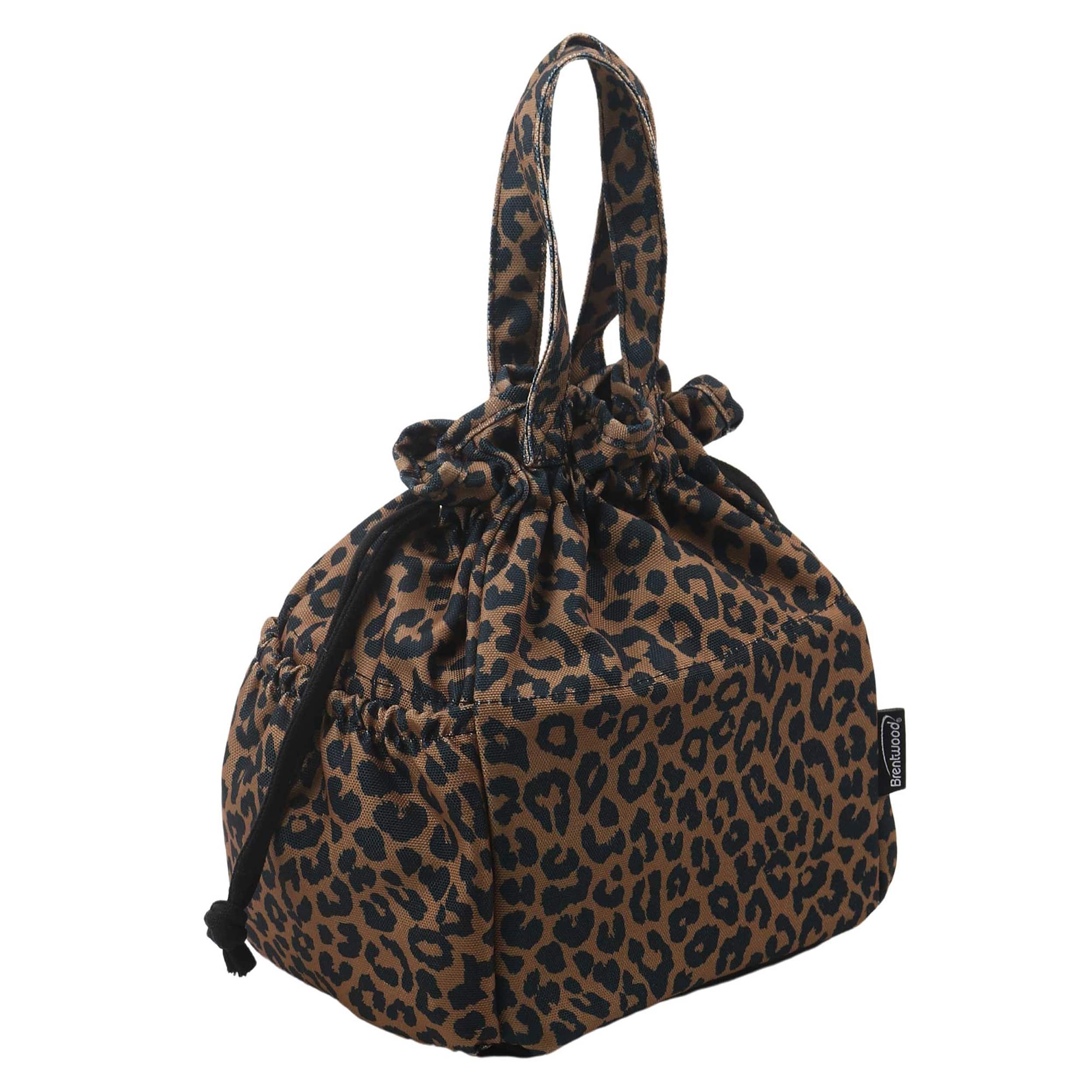 Brentwood - Large 10L Insulated Canvas Lunch Tote Cooler Bag - Leopard Brown price history on PriceWatchPro