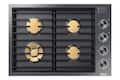 Dacor - 30 in. Wide 4 Burner Contemporary Built-In Gas Cooktop with SimmerSear, Liquid Propane Convertible - Graphite Stainless Steel