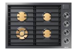Dacor - Contemporary 30" Built-In Gas Cooktop with 4 burners with SimmerSear, Liquid Propane Convertible - Graphite Stainless Steel - Front_Zoom