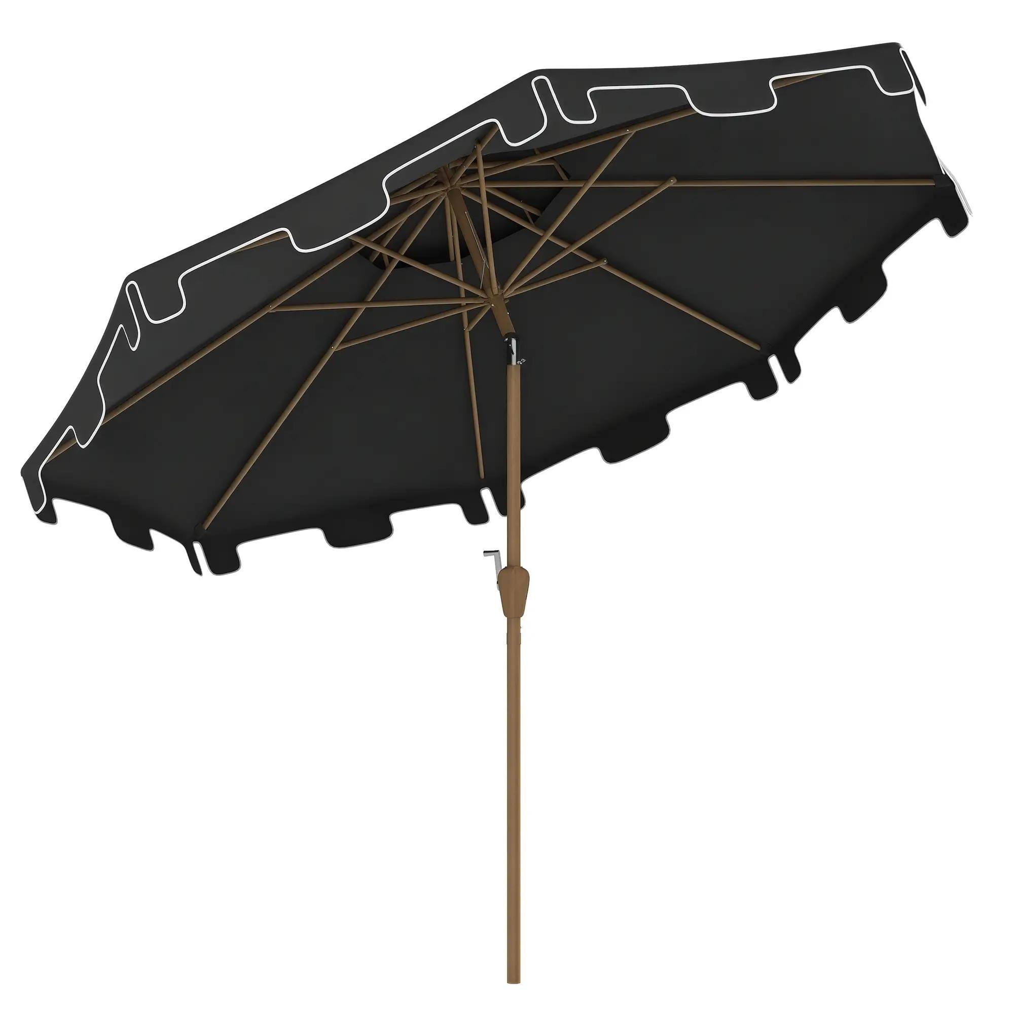 Alt View 7. Spaco - Spaco 8.8' Patio Umbrella with Push Button Tilt and Crank - Dark Grey.