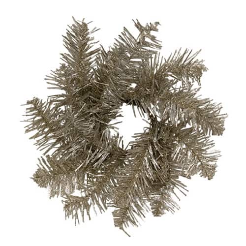 BreeBe - Glistening Platinum Pine Candle Ring - 2" - Silver