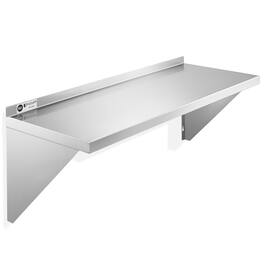 KUTLER - Stainless Steel Shelf - NSF Commercial Kitchen Wall Shelving - Silver