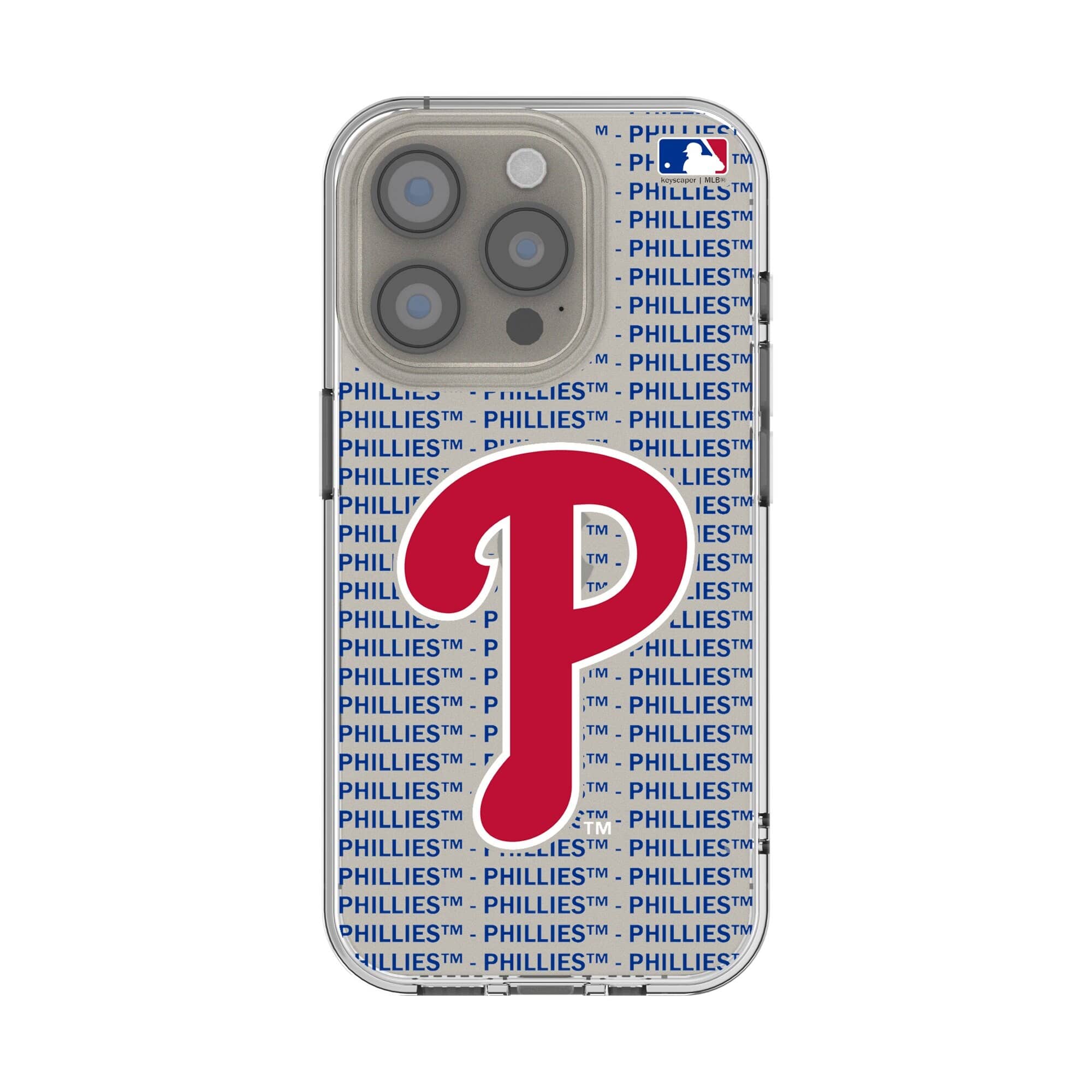 Keyscaper - MLB - Philadelphia Phillies - Text Backdrop Clear iPhone Case - 12/12 Pro - Multicolor price history on PriceWatchPro