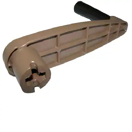 Front. Invacare - Bed Crank Assembly with High and Low Height Adjustments for Bed Replacement - Brown.
