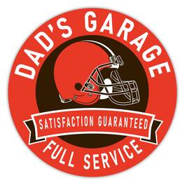 Fan Creations - Cleveland Browns 16" Dad's Garage Wood Sign - Multicolor