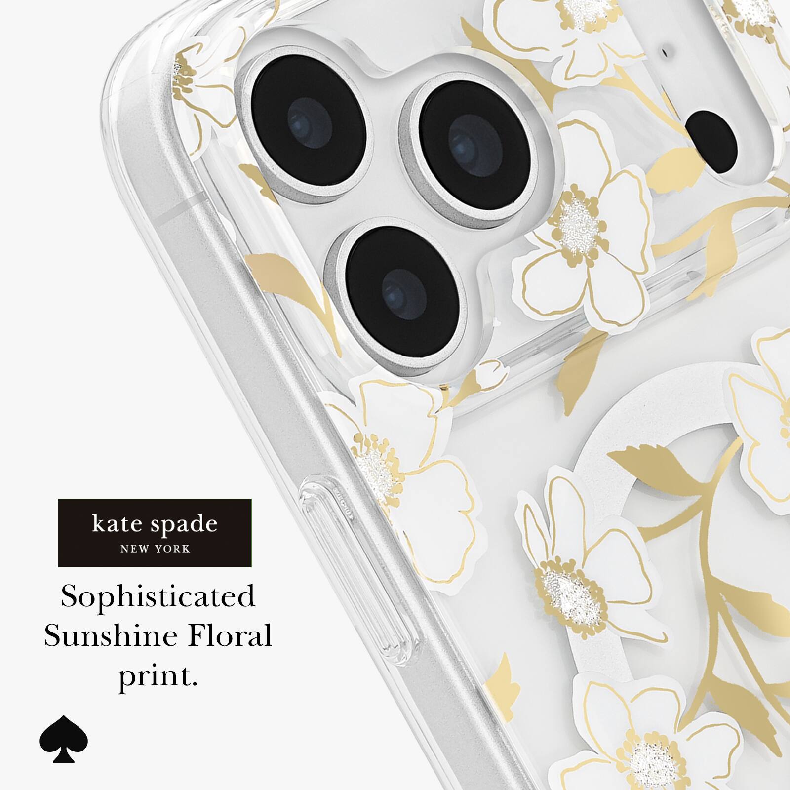 kate spade  
NEW YORK  
Sophisticated Sunshine Floral print.