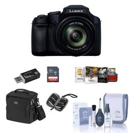 Bundle - Panasonic - LUMIX FZ80D Digital Camera w/32GB Card, Bag, Wallet, Mac Software