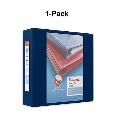 1-Pack Staples Heavy Duty Binder  
4 Reinforced Rings  
Open Easily  
Ring-Size: 75mm  
Real-World Durability  
Ring-Size: 75mm