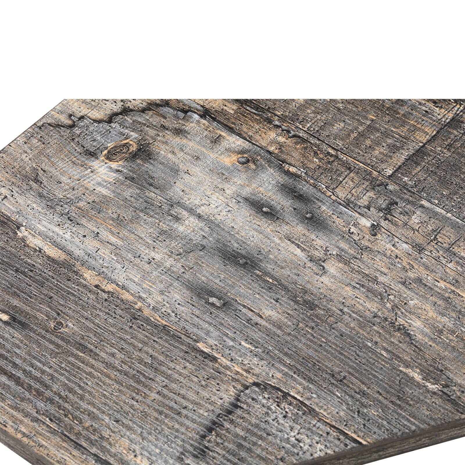 Back. Oumilen - Rustic Grey 3-Tier Corner Shelf (Set of 2) - Gray.