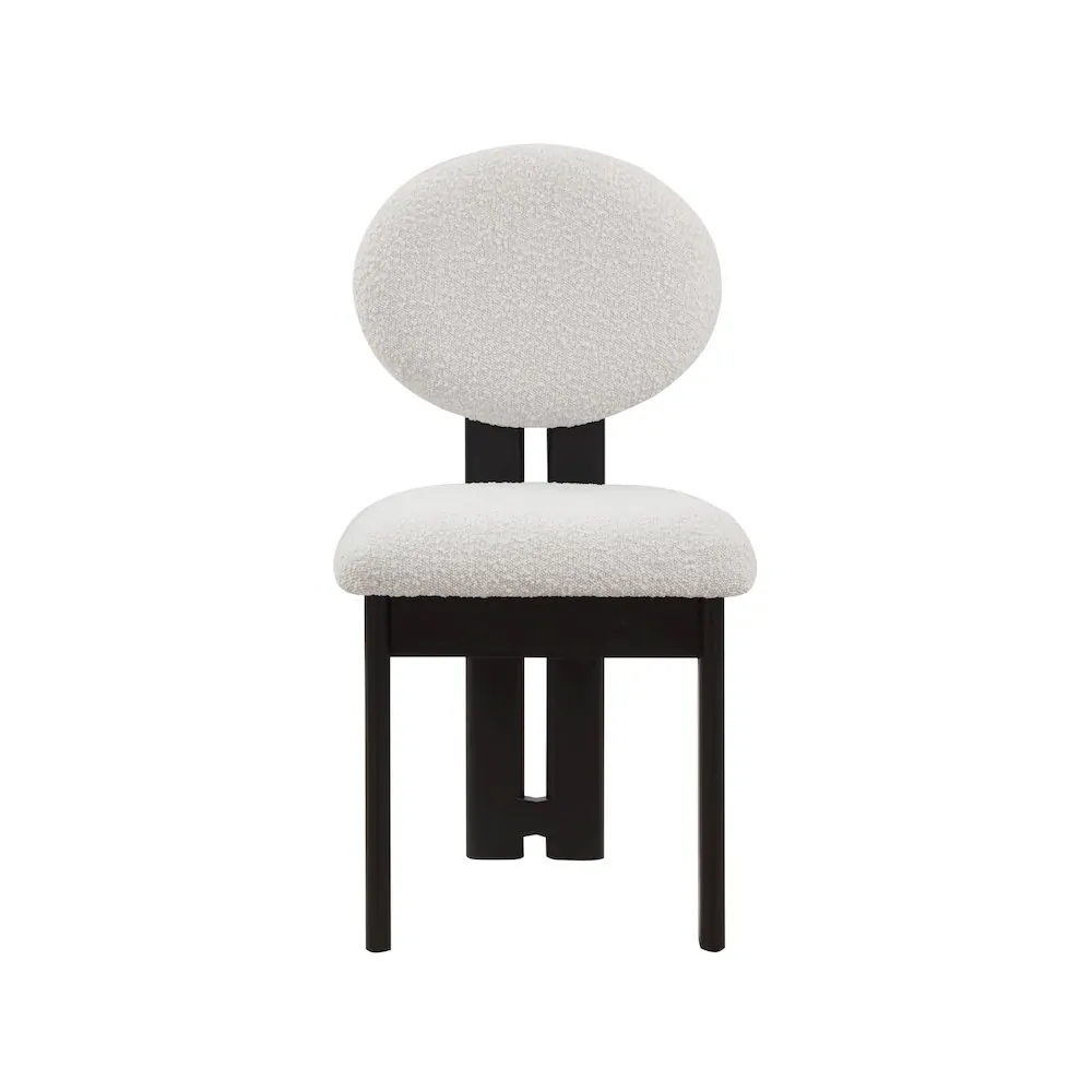 Alt View 2. Meridian Furniture - Napa Cream Boucle Fabric Dining Chair, Set of 2 - Beige.