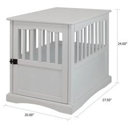 FurniFact - Dog Kennel Furniture with Lockable Gate - White