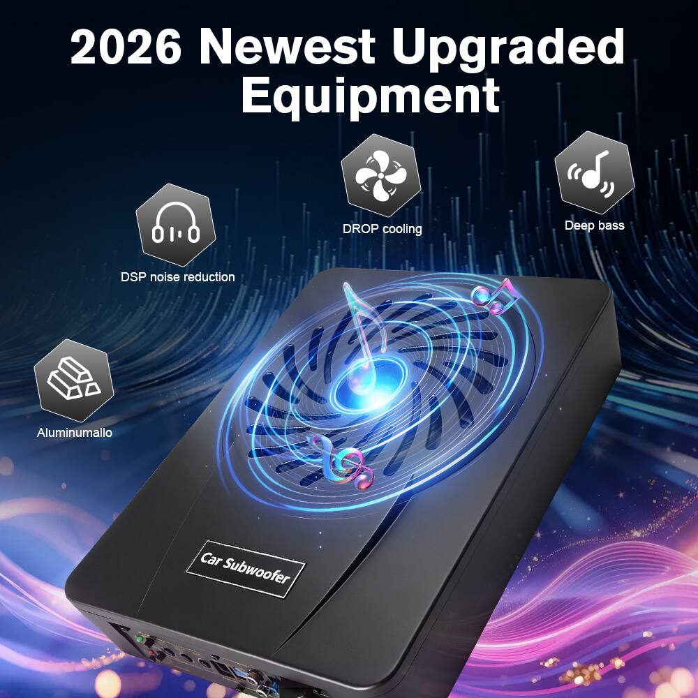 2026 Newest Upgraded Equipment

- DROP cooling
- Deep bass
- DSP noise reduction
- Aluminumallo
- Car Subwoofer