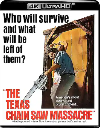 Front. The Texas Chain Saw Massacre - 4K Blu-Ray.