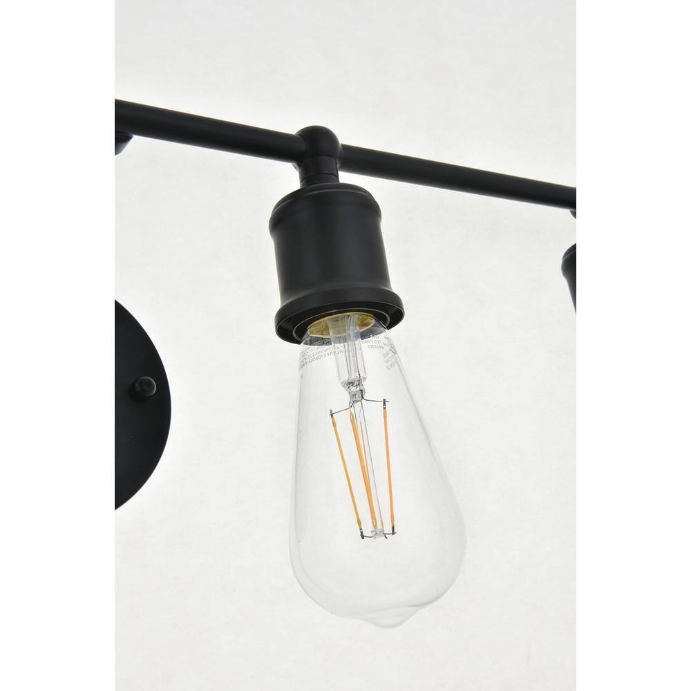 Alt View 1. Living District - Serif 4 light black Wall Sconce - Black.