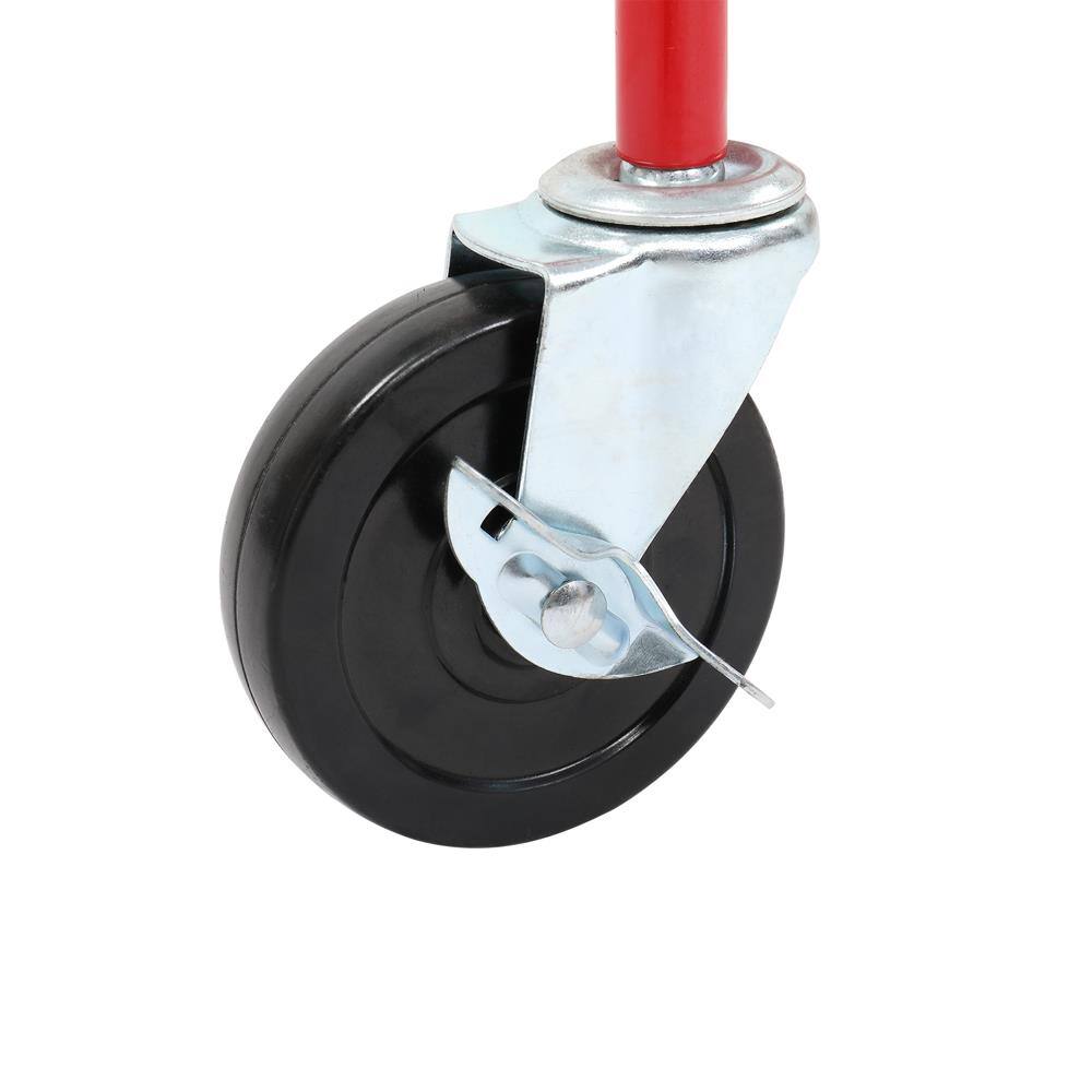 Alt View 8. Winado - 16FT Drywall Rolling Lifter Panel Hoist Jack with Lockable Casters & Tilting Cradle for Ceiling and Wall Installation - Red.