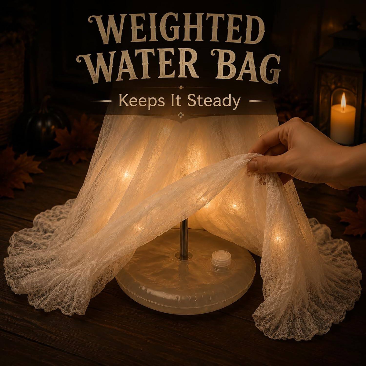 WEIGHTED WATER BAG  
Keeps It Steady