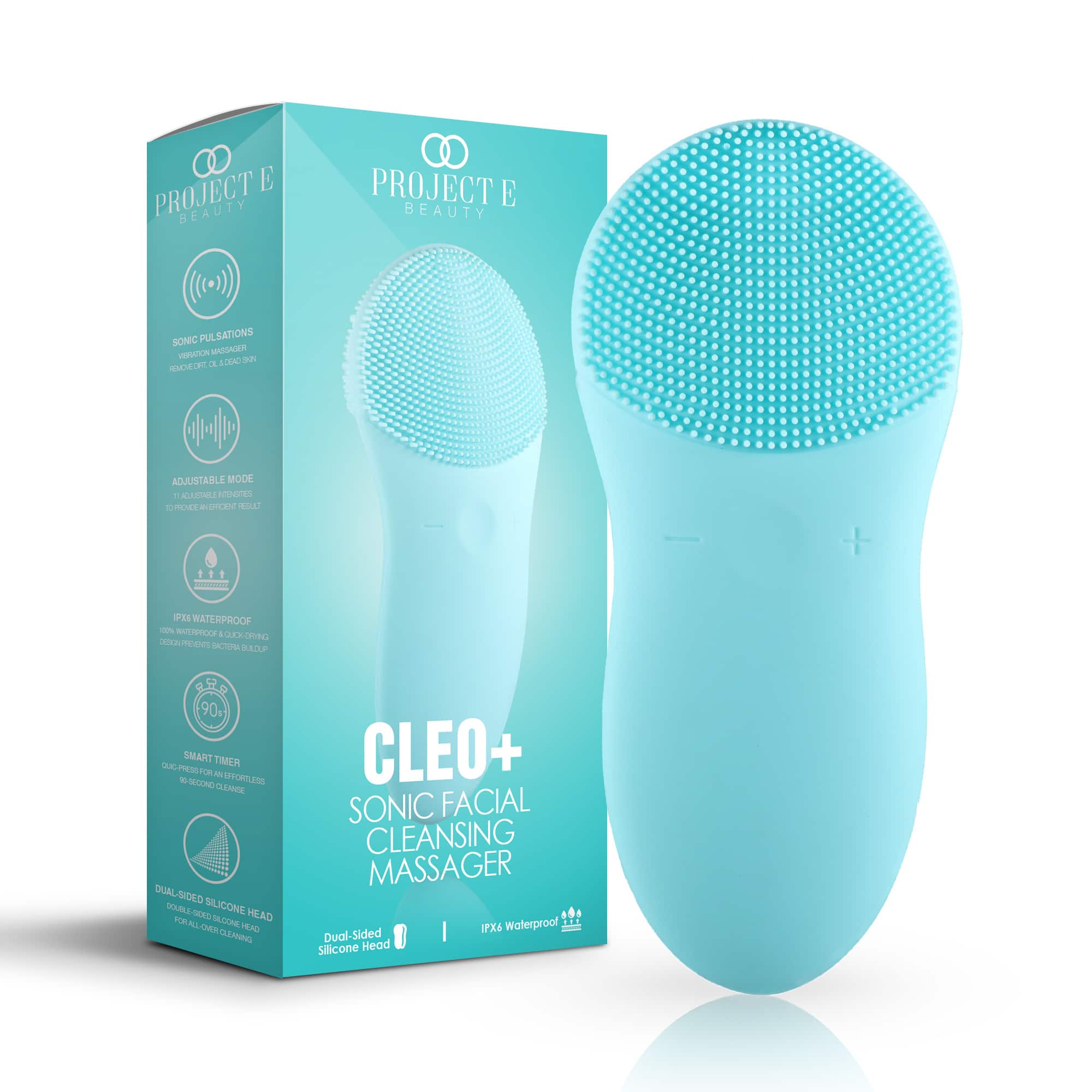 Project E Beauty - CLEO+ Facial Cleansing Brush | Silicone Face Scrubber | Facial Brushes For Cleaning Exfoliating