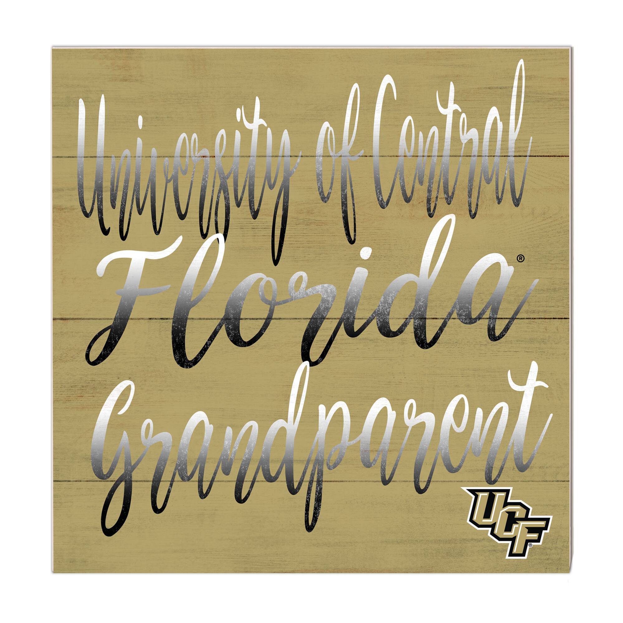 Gold UCF Knights 10'' x 10'' Grandparent Plaque