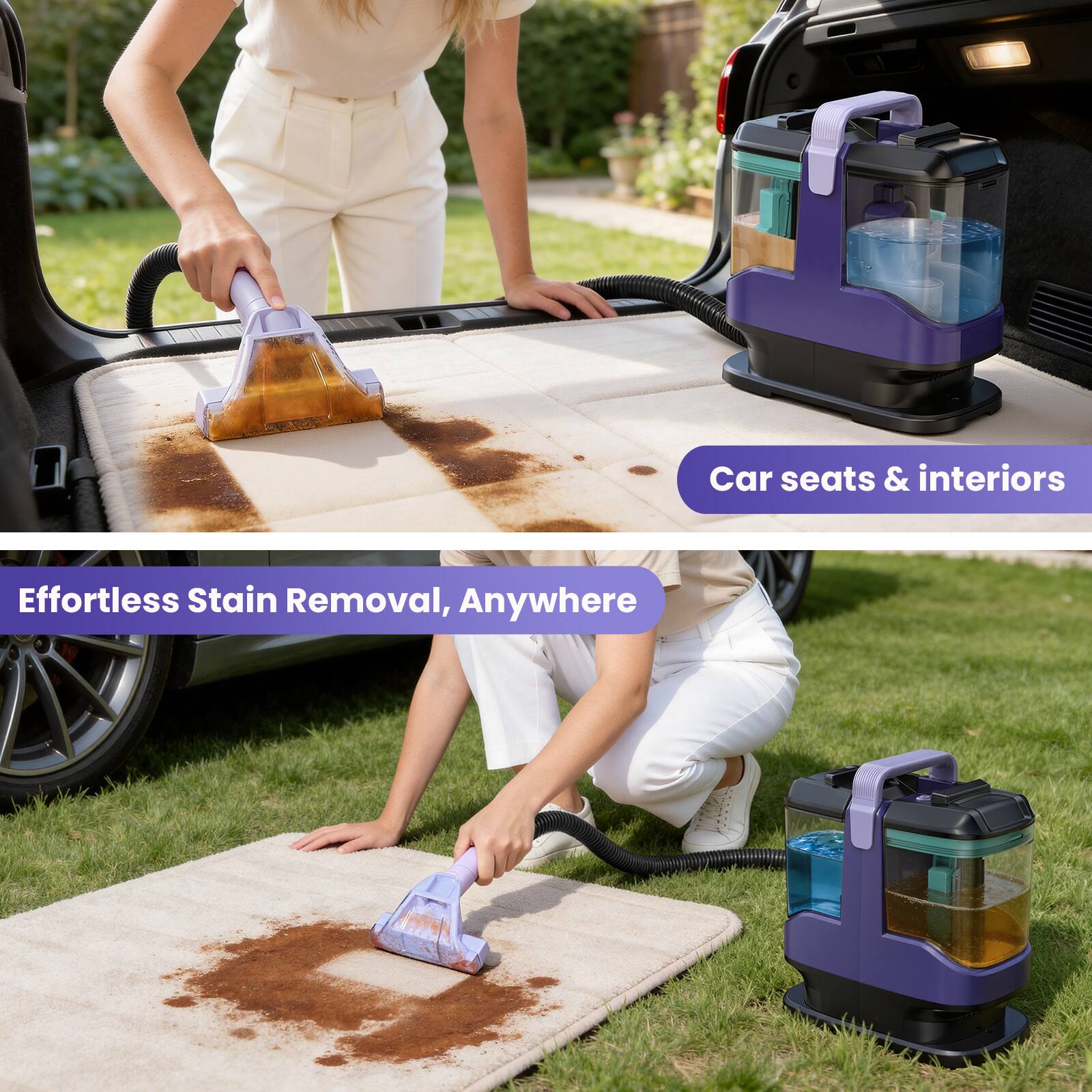Car seats & interiors

Effortless Stain Removal, Anywhere