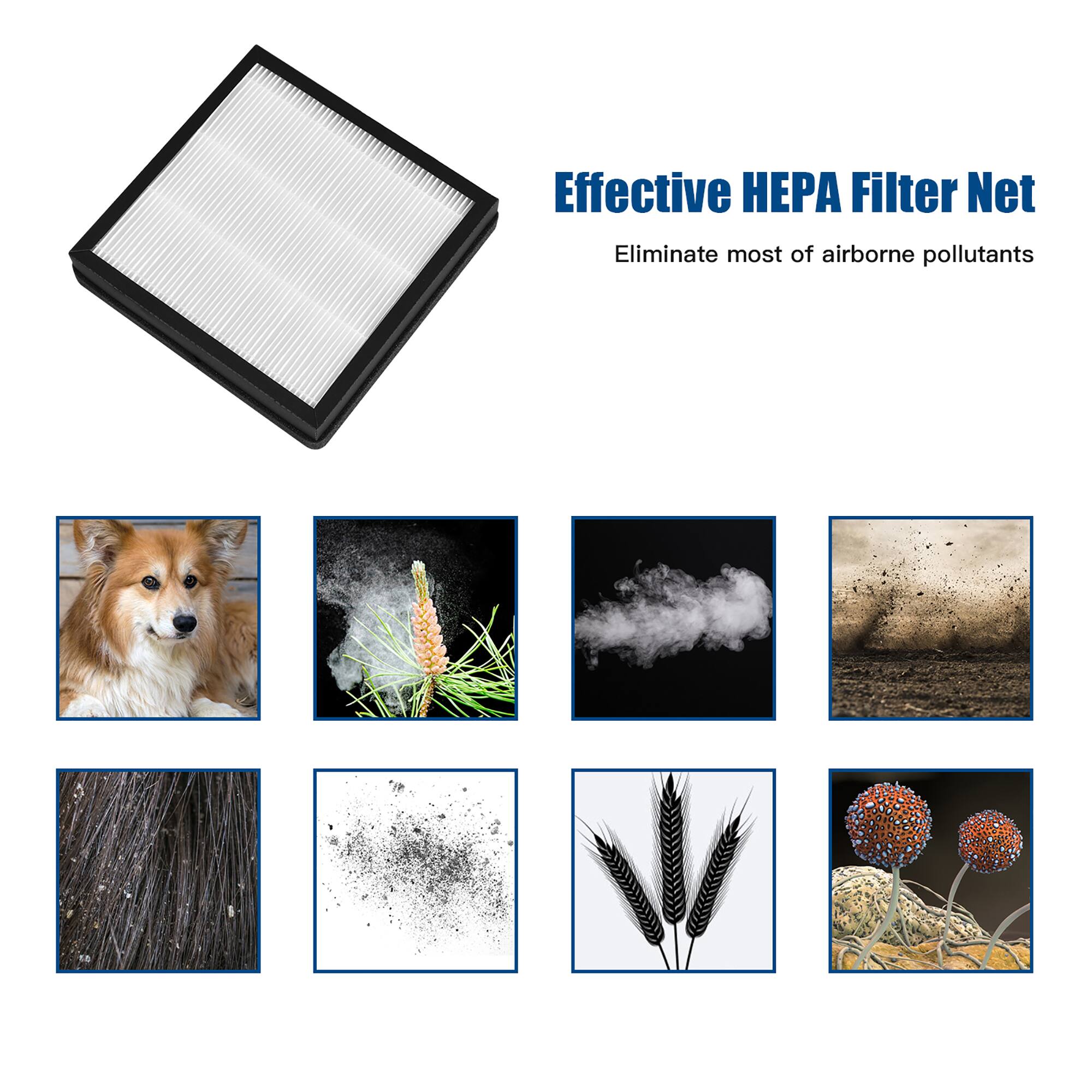 Effective HEPA Filter Net  
Eliminate most of airborne pollutants