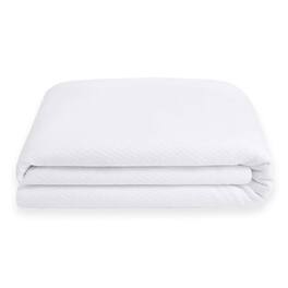 Sleepgram - Breathable Sweat Proof Cotton Cover Mattress Protector, Full - White
