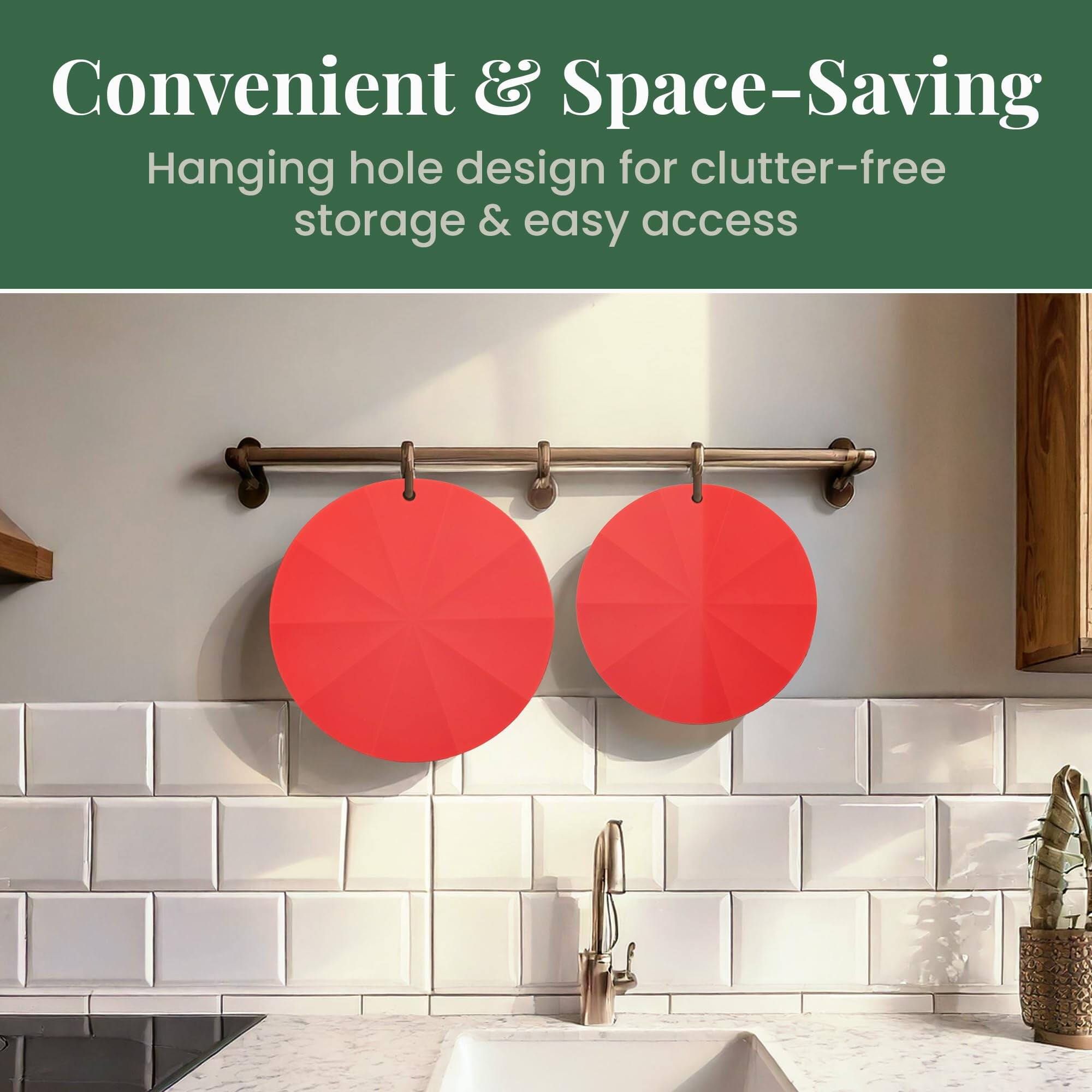 Convenient & Space-Saving  
Hanging hole design for clutter-free storage & easy access