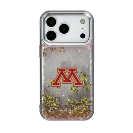 Keyscaper - NCAA - Minnesota Golden Gophers Linen Logo iPhone Glitter Case - 15 - Multicolor
