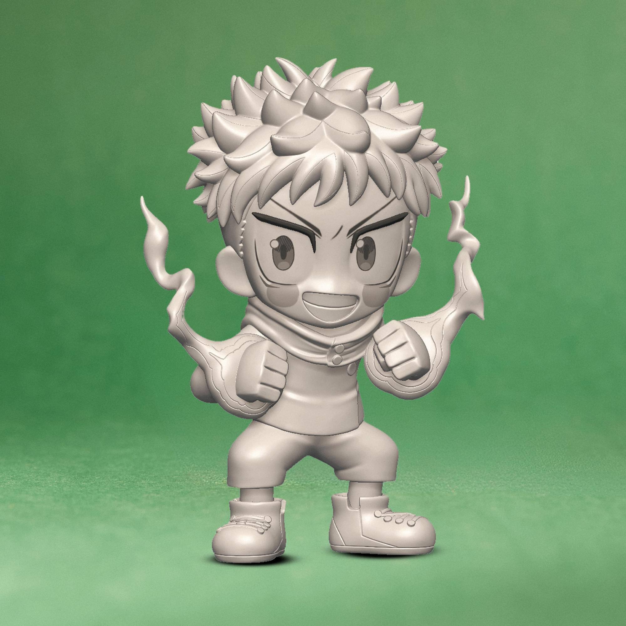 Alt View 10. Little Buddy - Jujutsu Kaisen Yuji Itadori Toonize Figure | Normal Color Version - Silver.