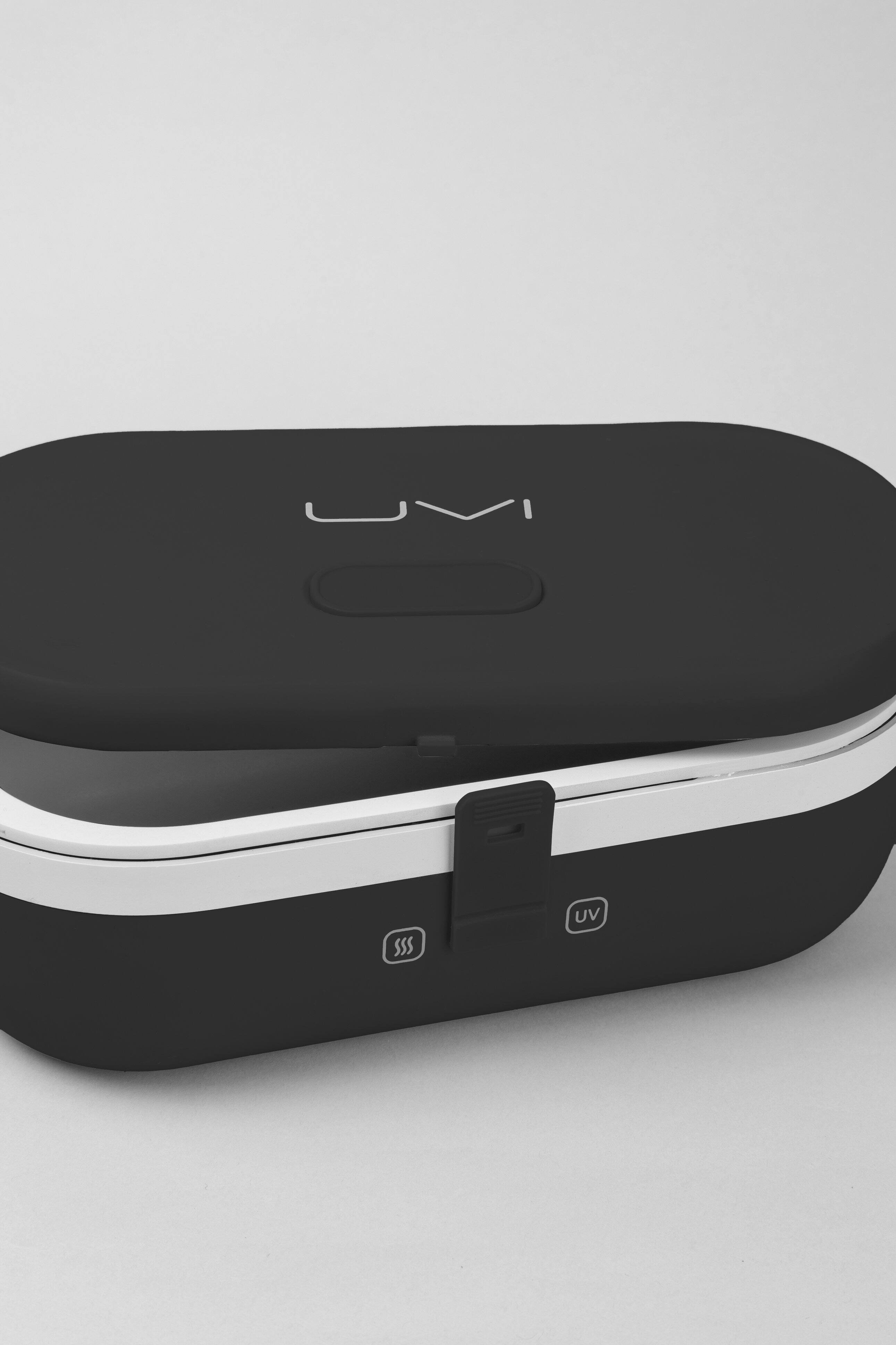 Alt View 3. UVI - UVI Plus Lunchbox – Portable Self-Heating Lunch Box with UV Sanitizer & USB-C Charging - Charcoal.