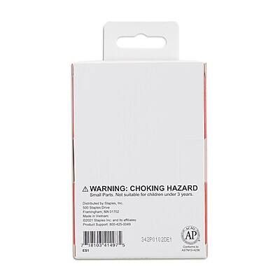 **WARNING: CHOKING HAZARD**  
Small Parts. Not suitable for children under 3 years.

Distributed by Staples Inc.  
500 Staples Drive Framingham, MA 01701

Made in Vietnam 2021

Product Support: 800-425-0049

342P01020E1

7 18103 41497 5

ES1 AP

ASTM F963-17

4349P01020E1