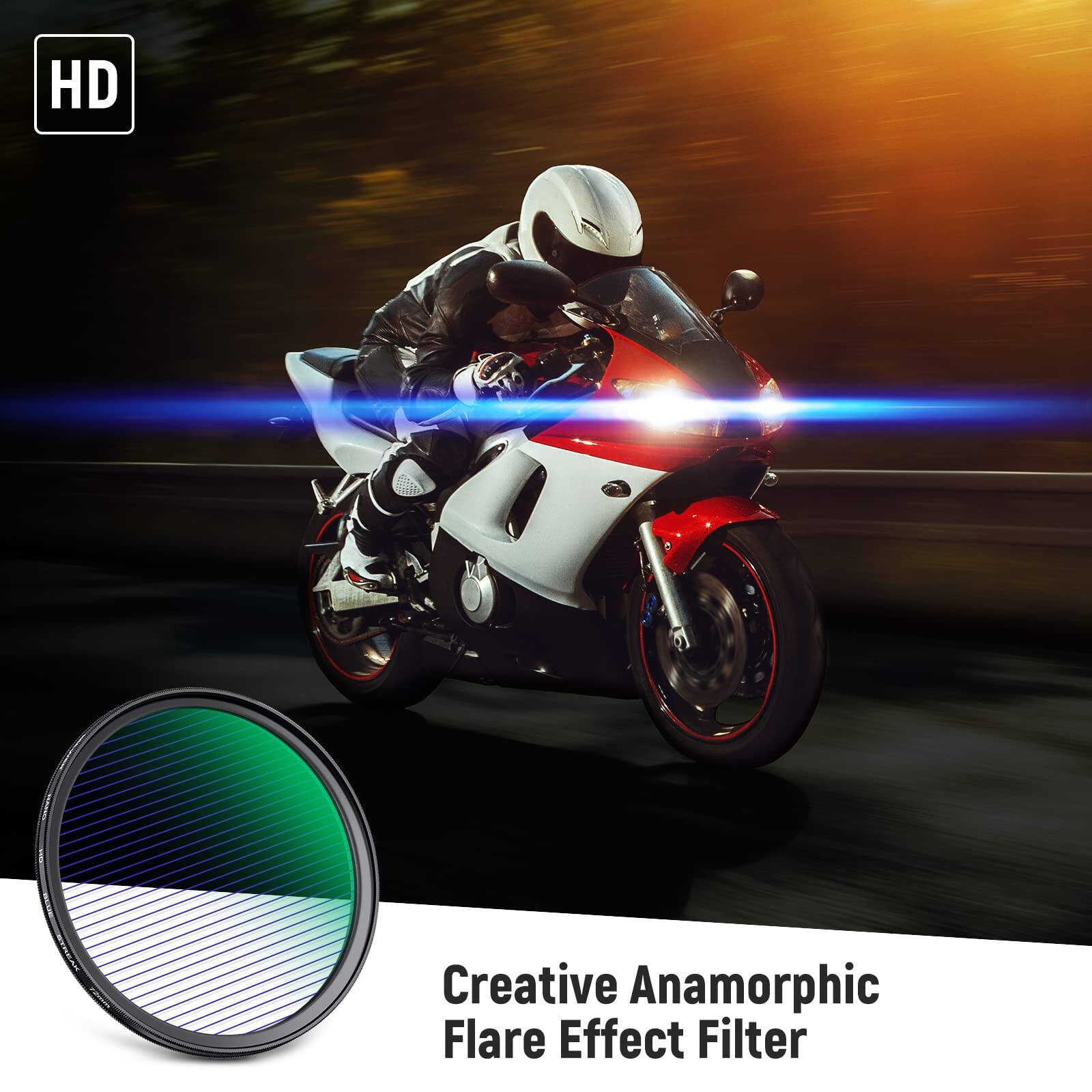 HD Creative Anamorphic Flare Effect Filter