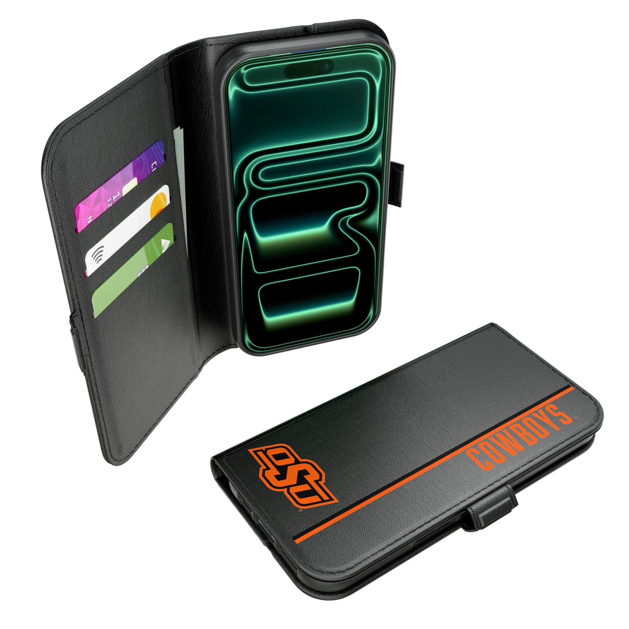Keyscaper - NCAA - Oklahoma State Cowboys iPhone Folio 2.0 Case - 17 - Black price history on PriceWatchPro