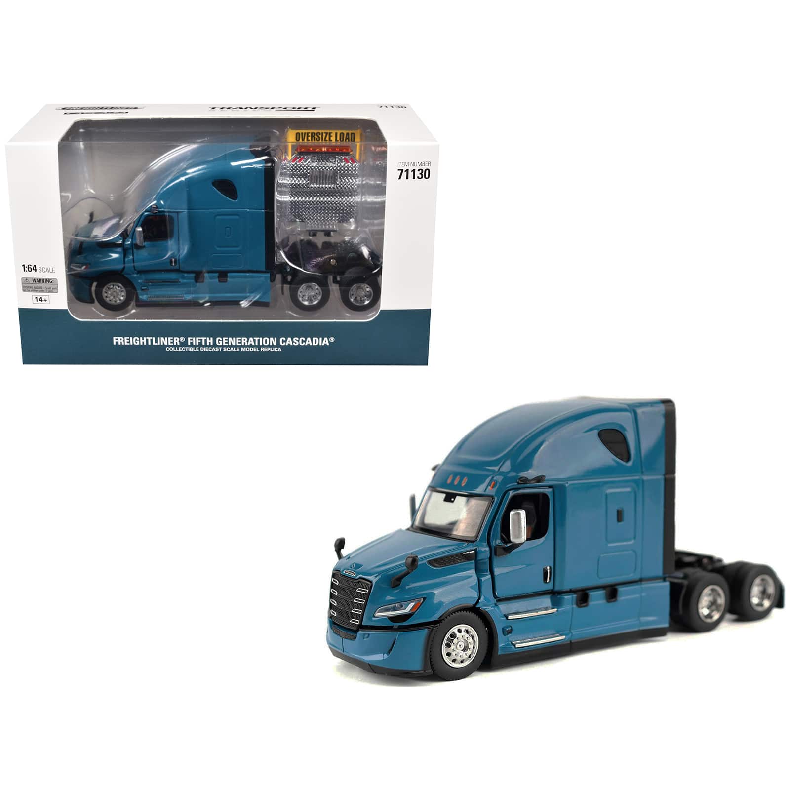 "2025 Freightliner Cascadia Gen-5 Sleeper Cab Truck-Tractor Signature Blue ""Transport Ser."" 1/64 Model by Diecast Masters" price history on PriceWatchPro
