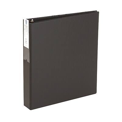 Front. Avery - 1 1/2" 3-Ring Non-View Binders - Black.