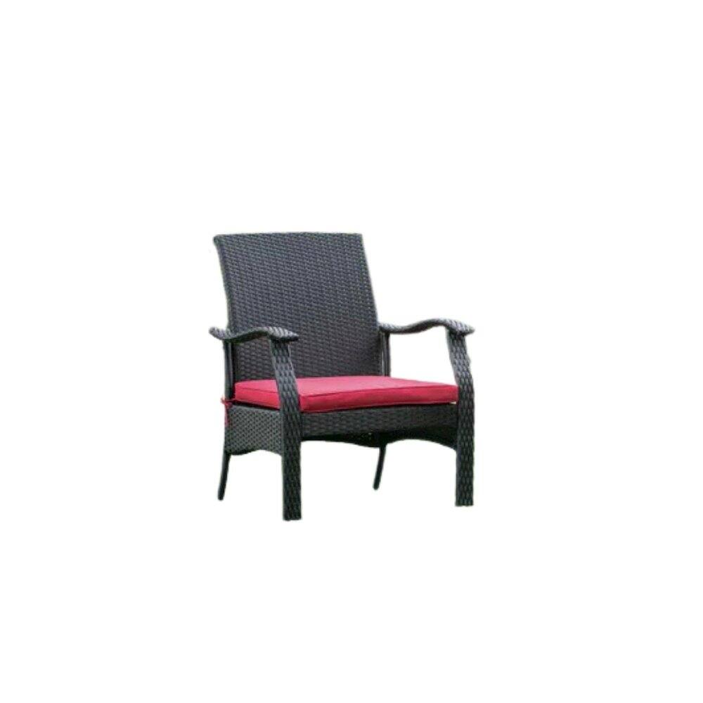 Back. East West Furniture - Wicker Patio Set Black - Brown.