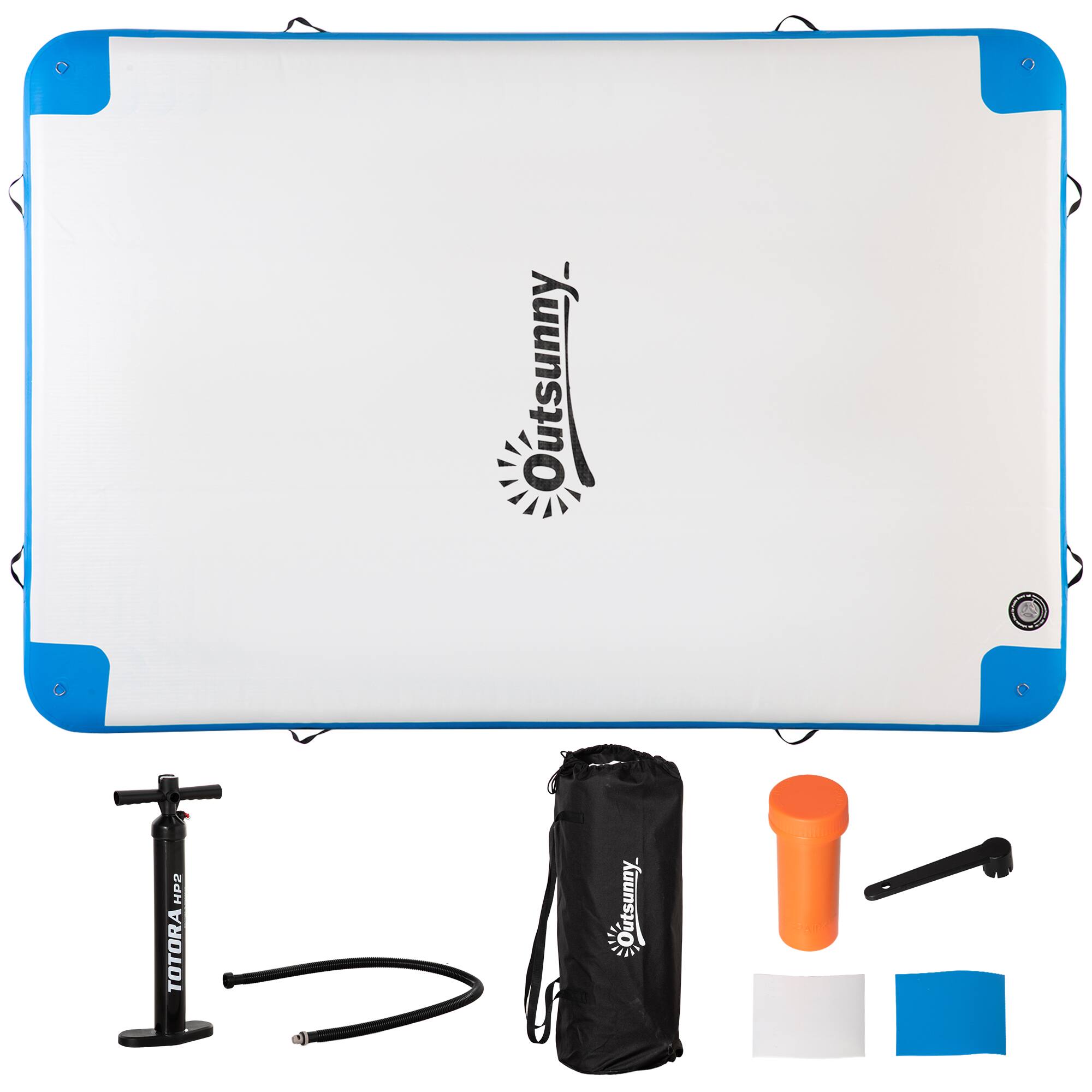 Outsunny x 7ft Water Inflatable Floating Dock, Inflatable Platform ...