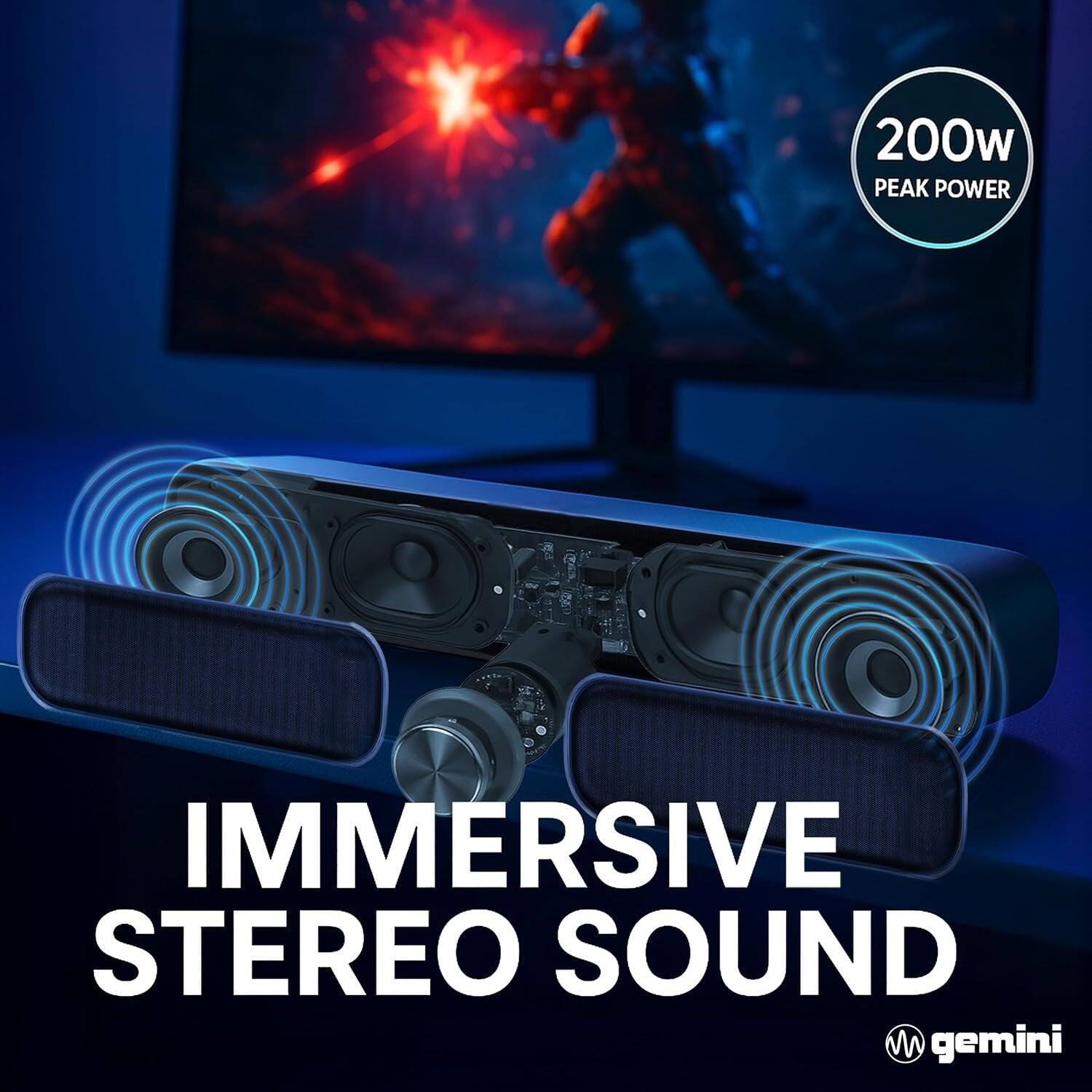 200W PEAK POWER  
IMMERSIVE STEREO SOUND  
VW gemini