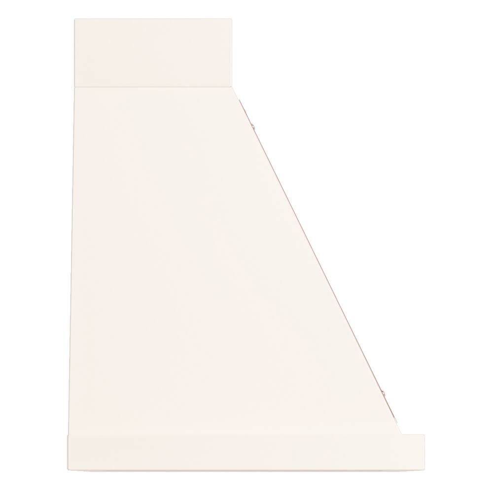 Alt View 3. ILVE - ILVE Nostalgie II Noblesse 30 inch Ducted Wall Mount Range Hood with 600 CFM (Antique White, Copper Trim) - Antique White.