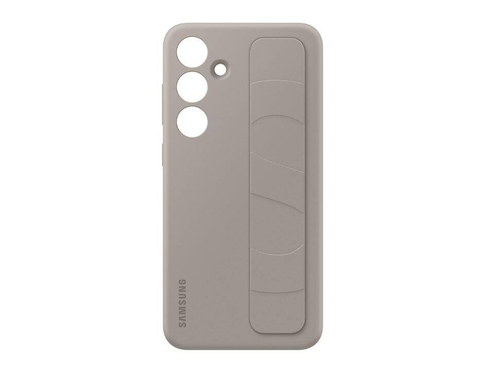 Front. Samsung - Samsung Standing Grip Case for Samsung Galaxy S24+ I Color: Taupe - Taupe.