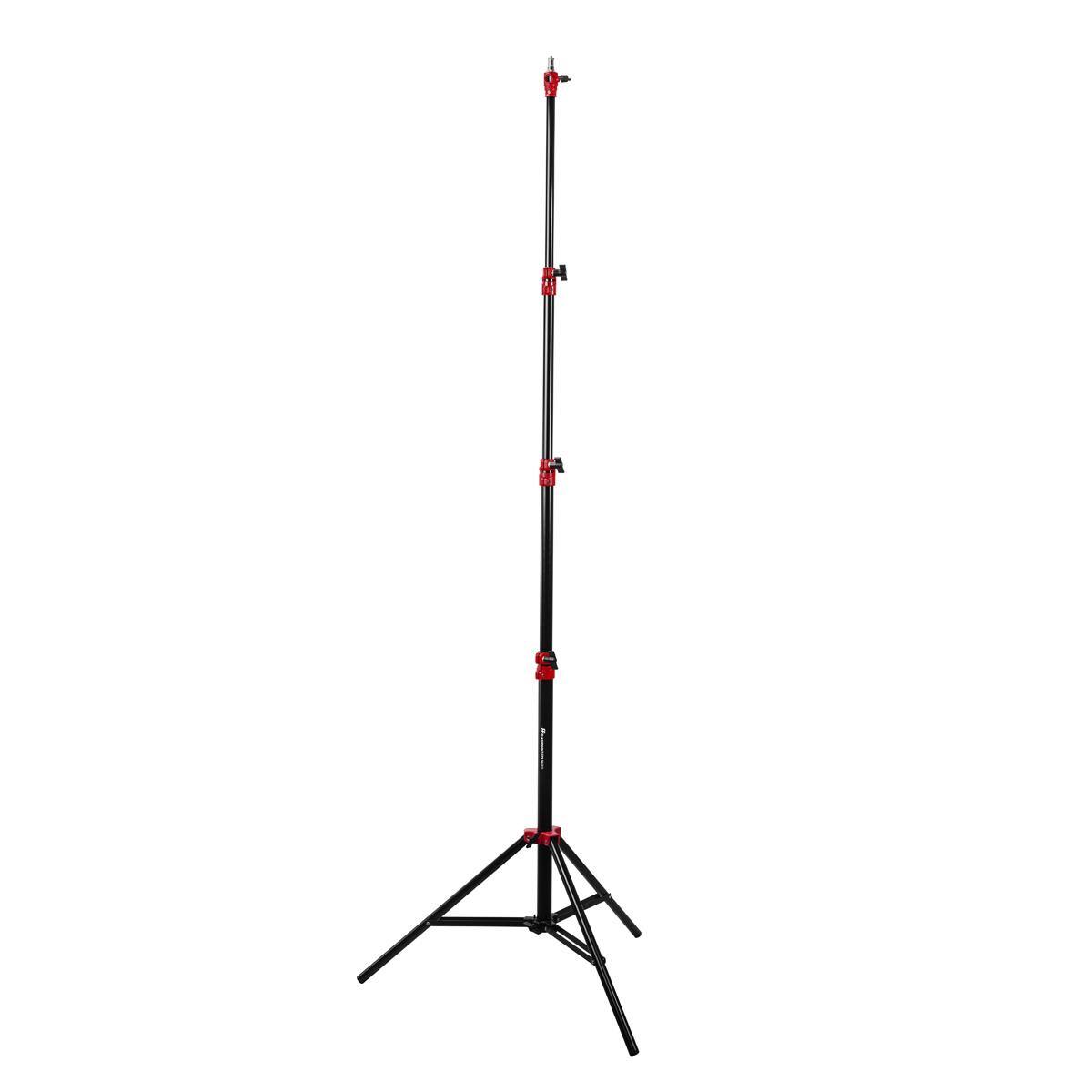 Alt View 1. Flashpoint - Flashpoint Pro Air-Cushioned Heavy-Duty Light Stand (Red, 9.5').