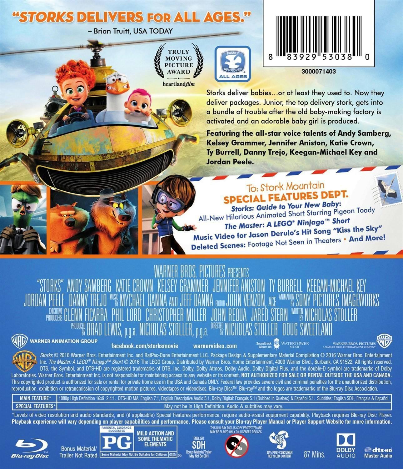Back. Storks [Blu-ray].