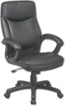 Front Zoom. Office Star Products - High-Back Eco Leather Executive Chair - Black.