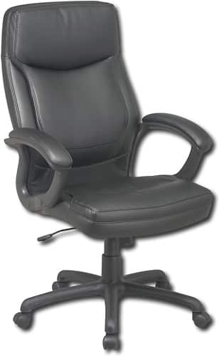 Office Star Products High Back Eco Leather Executive Chair Black Ec65 Ec3 Best Buy