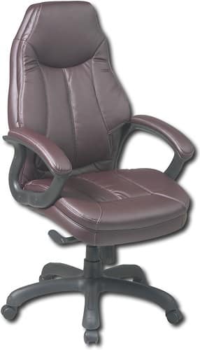 Best Buy: Office Star Furniture Oversize Faux Leather Executive Office  Chair Burgundy FL642-U4