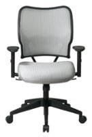 OSP Home Furnishings - Deluxe Chair with Shadow VeraFlex Back and Seat - Black/Gray - Front_Zoom